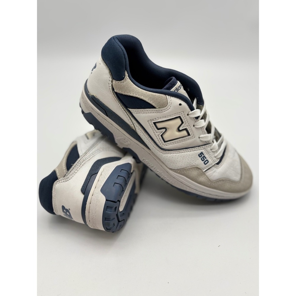 New Balance 550 Sea Salt Navy White‎ Mens 8.5 Sneakers BB550STG